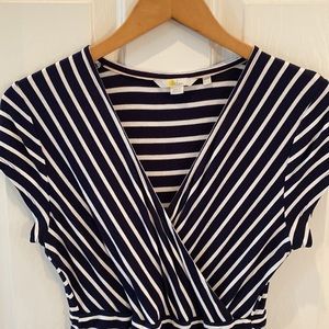 Boden Navy Striped Dress